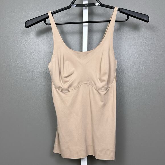 Ruby Ribbon Second Skin Camisole Women's Tank Top Size 38 Cami Beige Sand 1610 - Picture 1 of 7